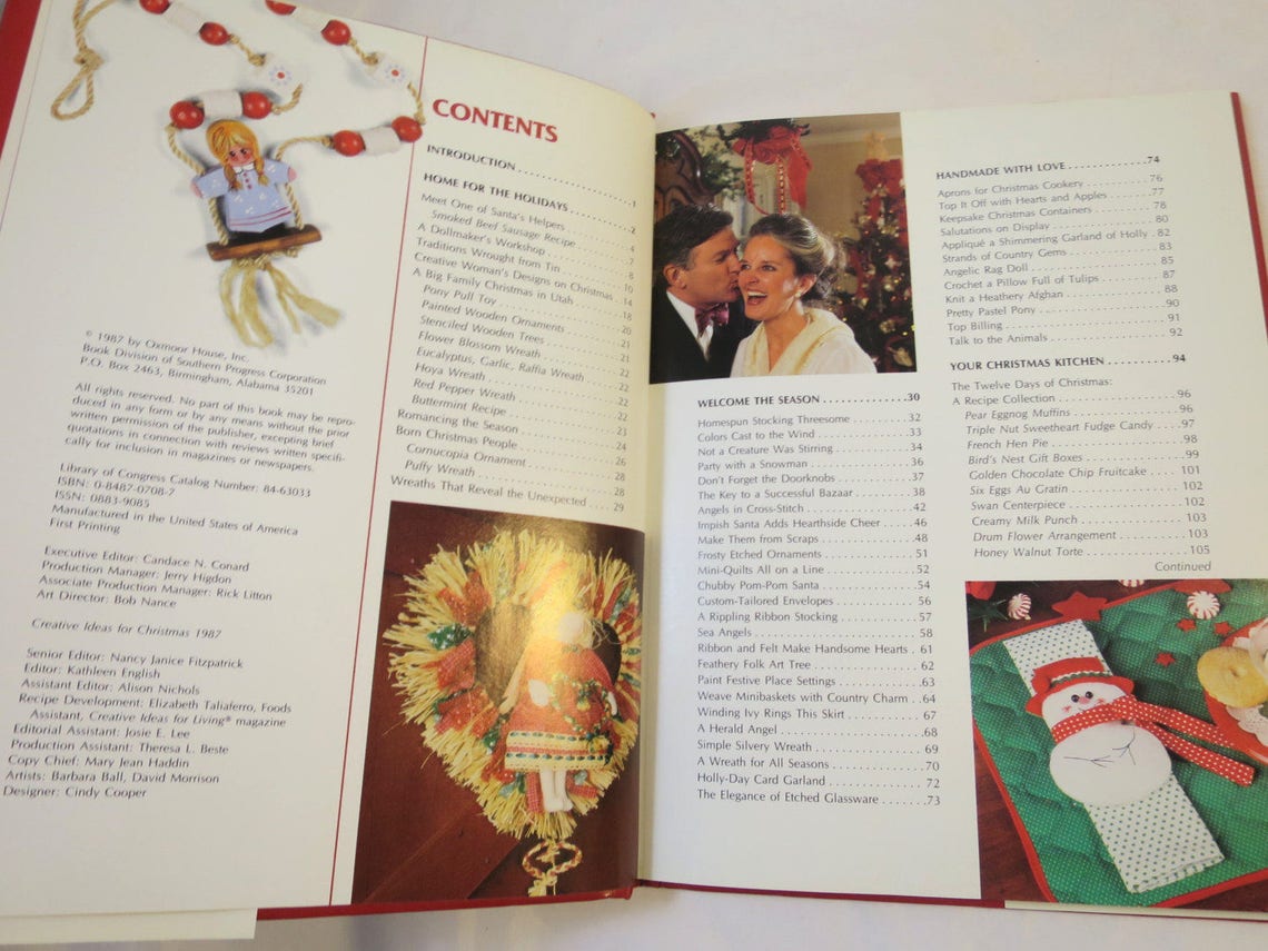 Christmas Book Creative Ideas Crafts Gifts Crochet Patterns Etsy