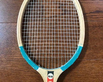 Wilson Pro 100 Wood Tennis Racket Vintage 1970s Sports Equipment