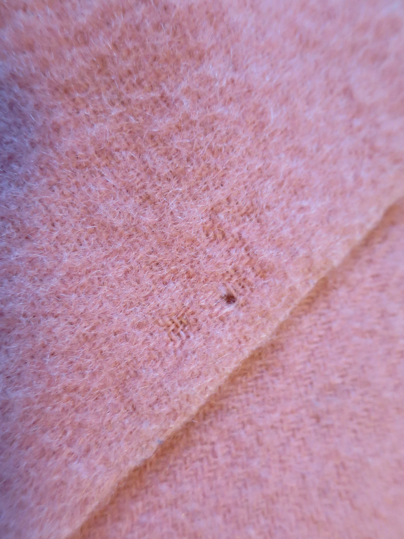 Rose Pink Wool Blanket Full Size 52 X 71 Inches All Wool Woven Etsy