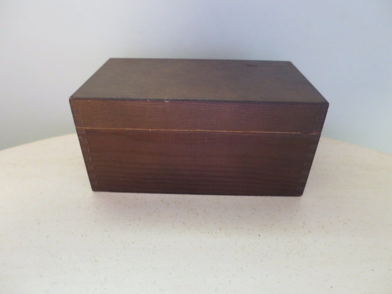Wood File Box Desk Top Box Hinged Lid Large Old Office Desk Etsy