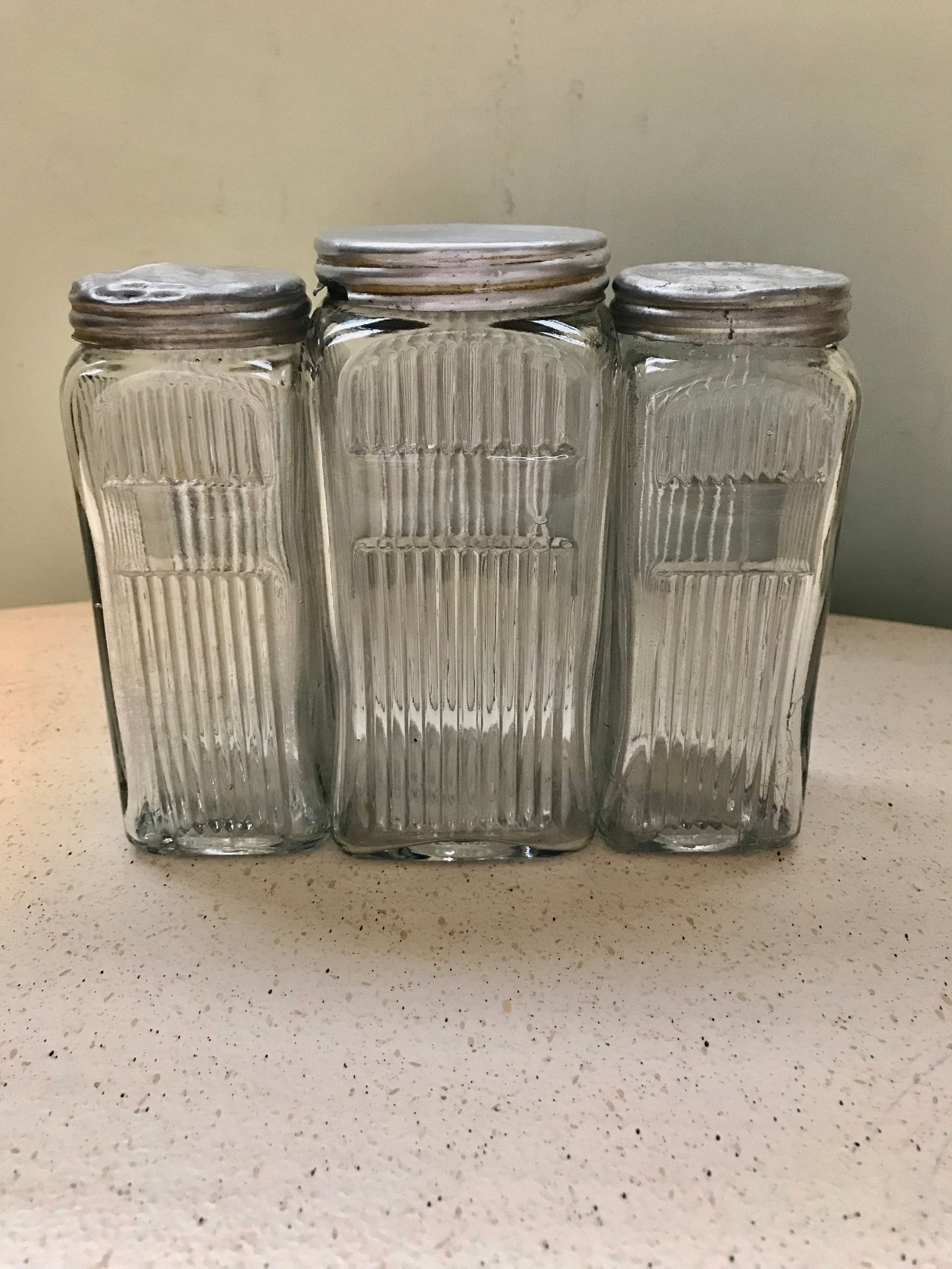 Vintage Hoosier Cabinet Colonial Canister, Large Sneath Spice Jar With  Sliding Closure Lid, Retro Kitchenalia, Grannycore Kitchen, FLAWS 