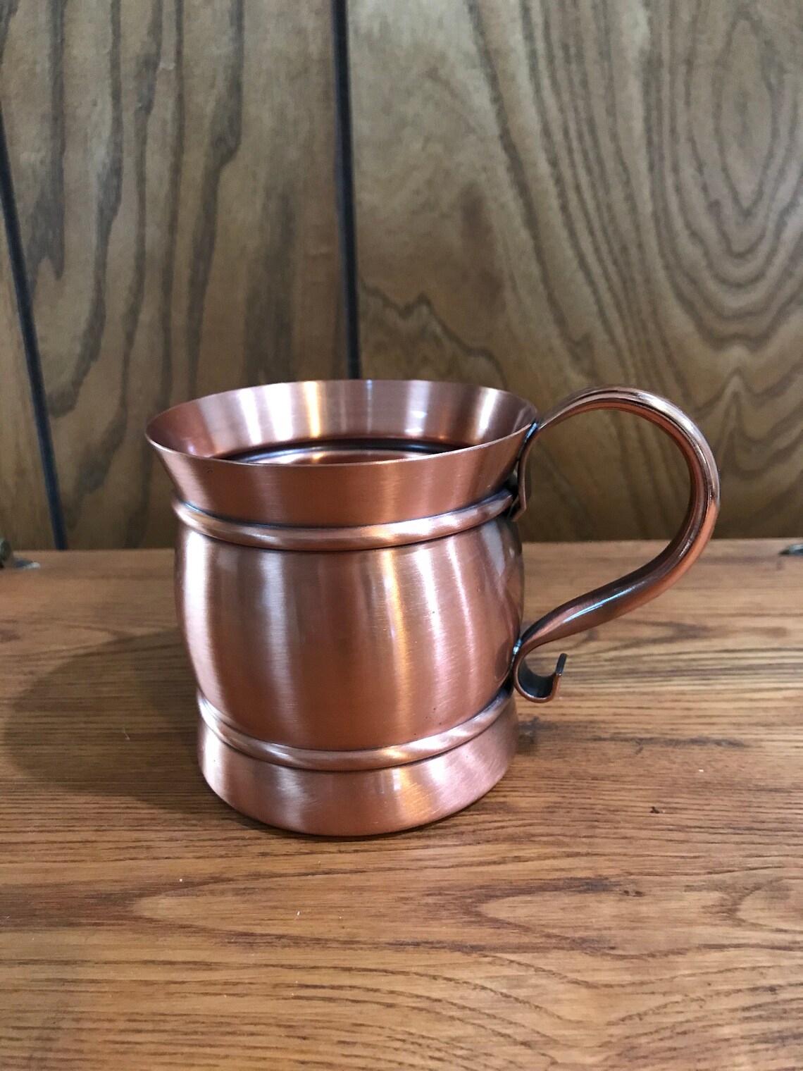 Gregorian Copper Mug W/ Curved Handle Etched B A Initials 2 Etsy
