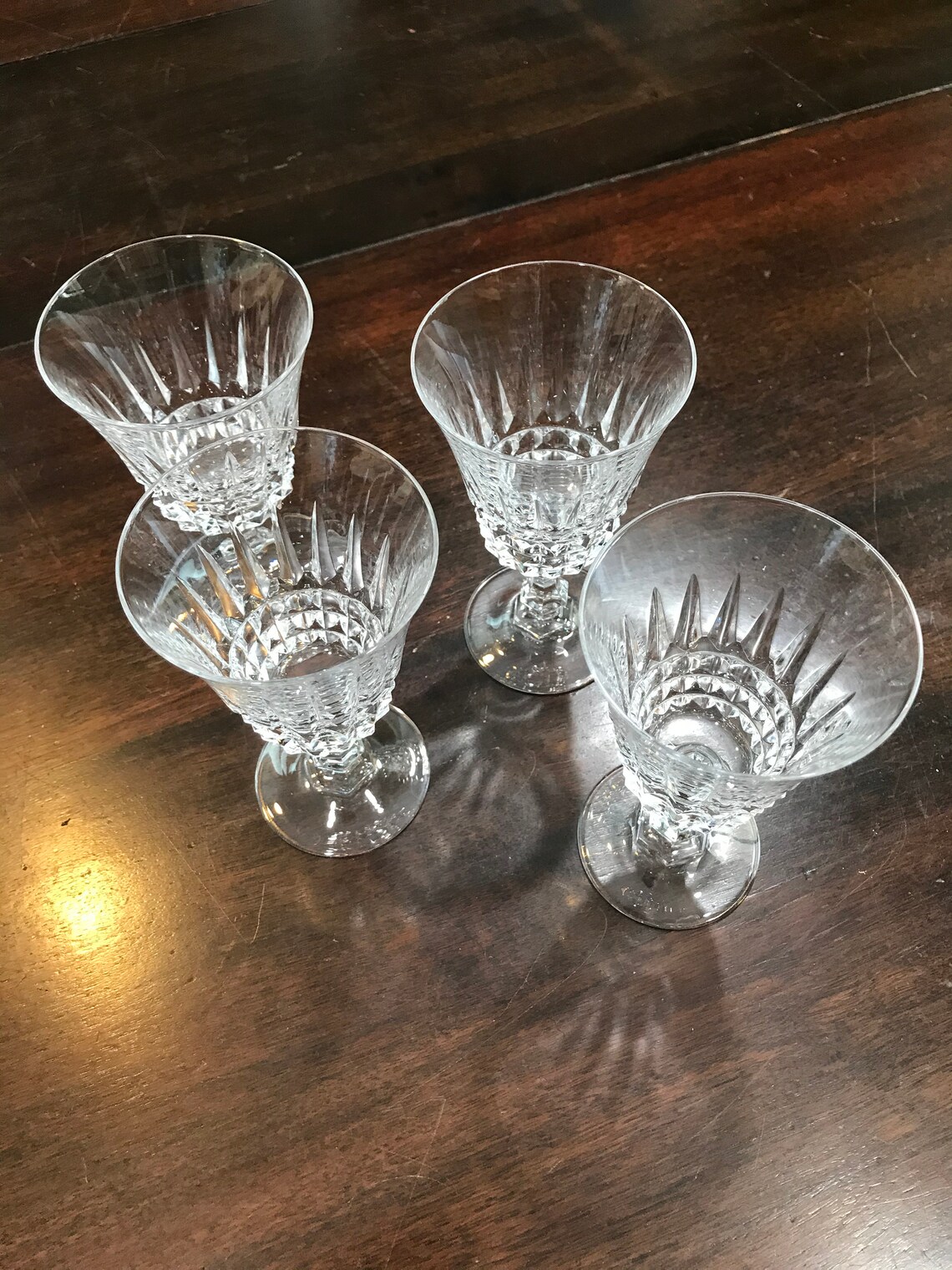 4 Lenox Crystal Stemware Wine Glasses Wine Goblets Vintage Etsy