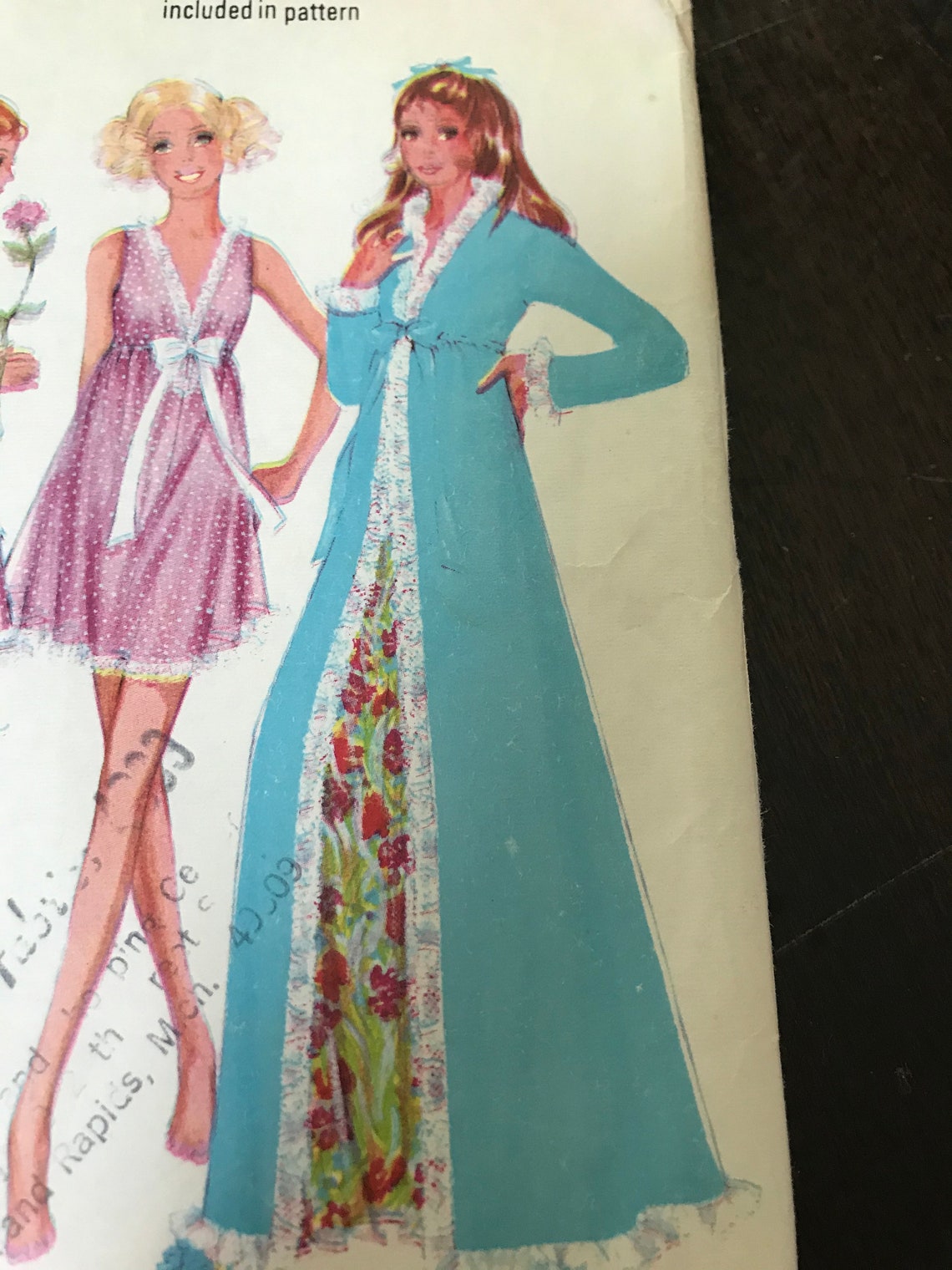 Robe Nightgown Sewing Pattern Misses Empire Robe Nightgown | Etsy