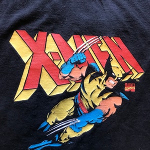 Marvel Comics X Men Wolverine Tee Shirt Black Cotton Vintage Marvel Comics X Men Wolverine Tee Shirt Black Cotton Vintage