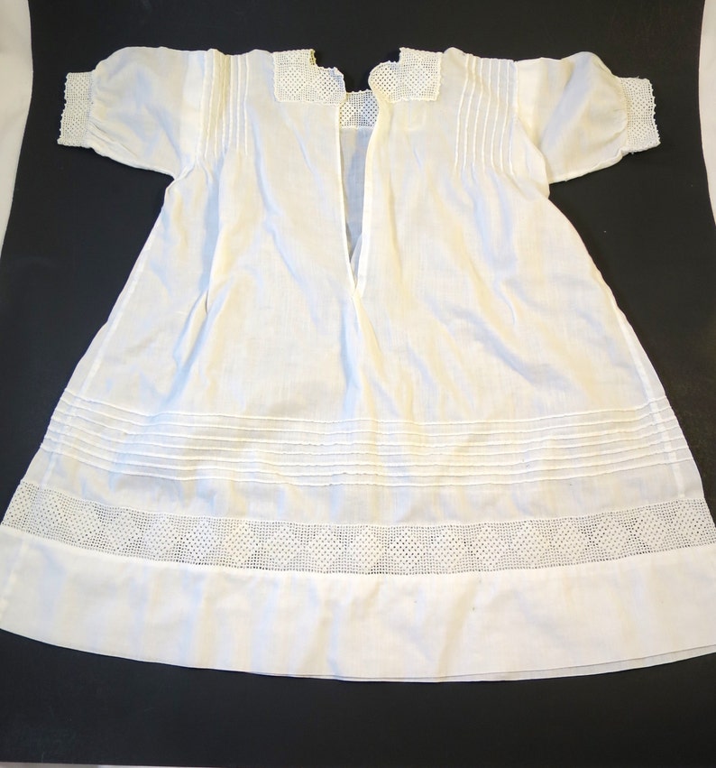 Antikes weißes Babykleid Edwardian gehäkelt Diamant Spitze | Etsy