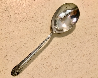 Silver Plate Serving Spoon Radiance Pattern IS Crown Silverplate ca. 1939 Large Bowl Casserole Berry Spoon Silverplate Spoon