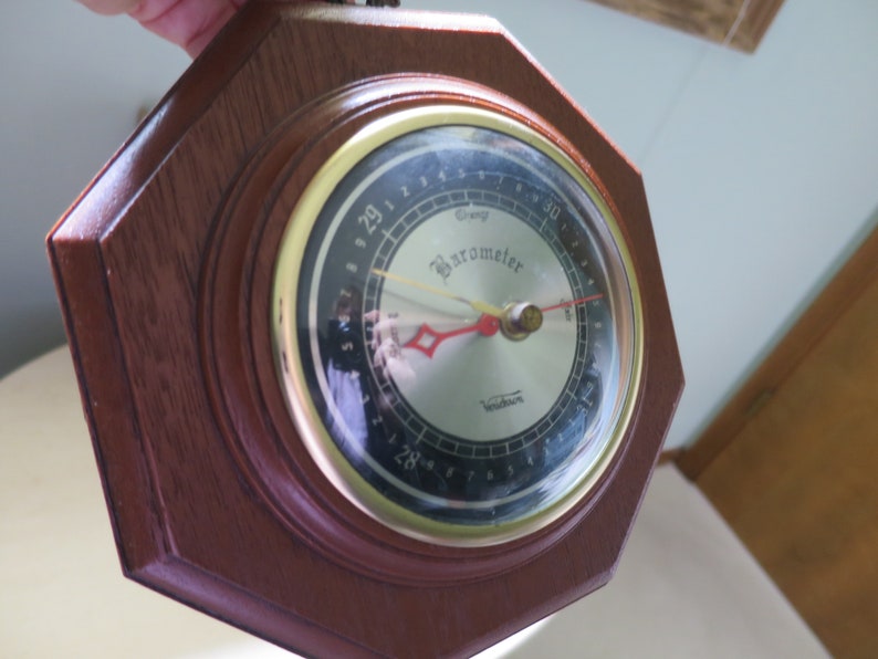 Verichron Wall Barometer Vintage 1970's Faux Wood Case Etsy