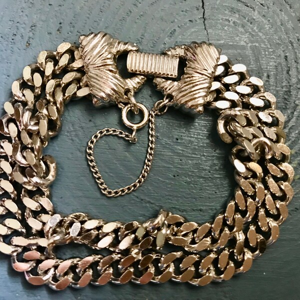 Collier Cravate Vintage Goldette - Émail Et Doré - Longueur 60 Cm Réglable