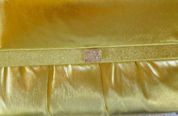 Gold Lame Bag Clutch/Shoulder Envelope Signed Har… - image 4