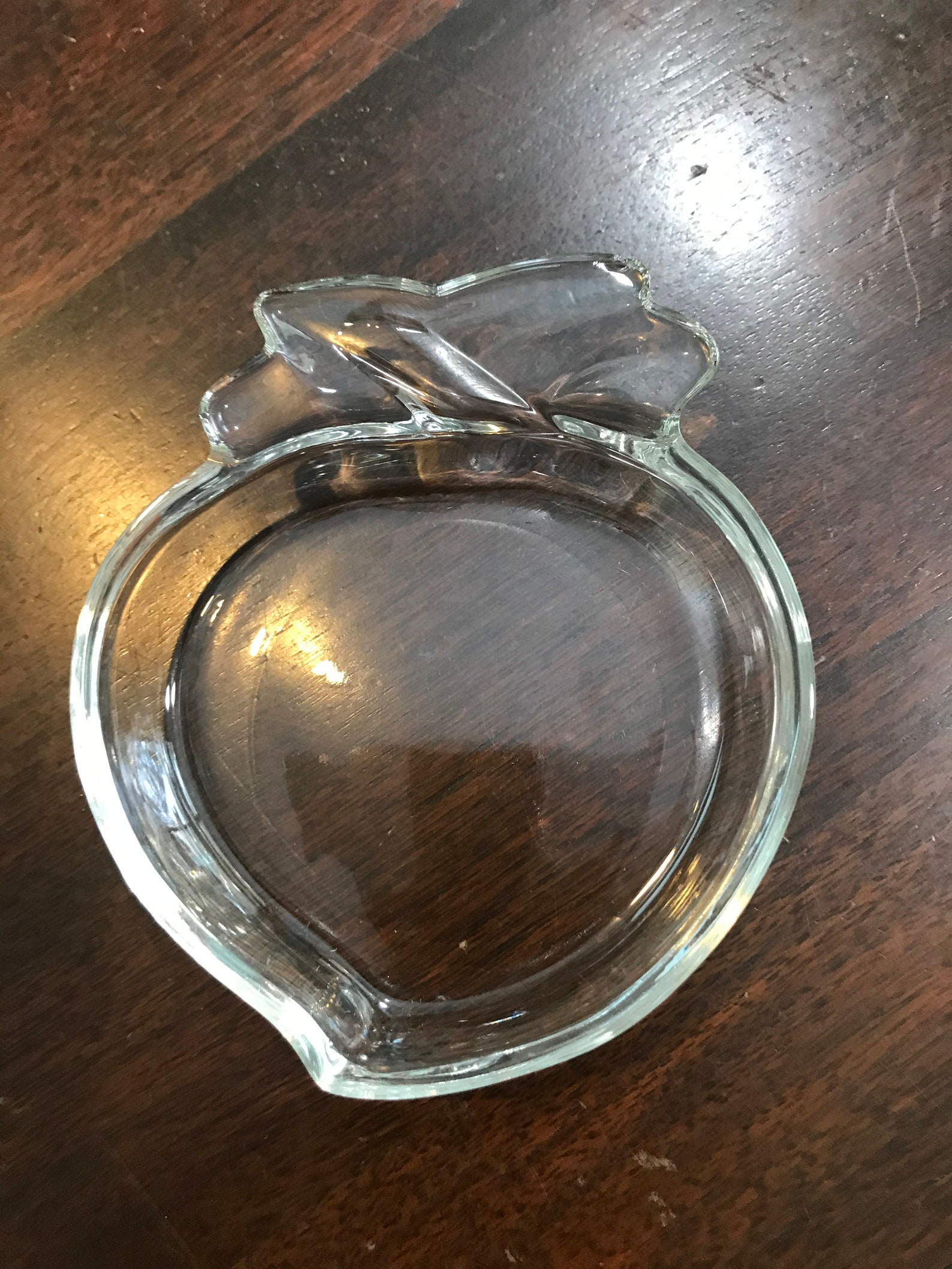 Peach Glass Ashtray Set 6 Clear Molded Glass Personal Peach Etsy