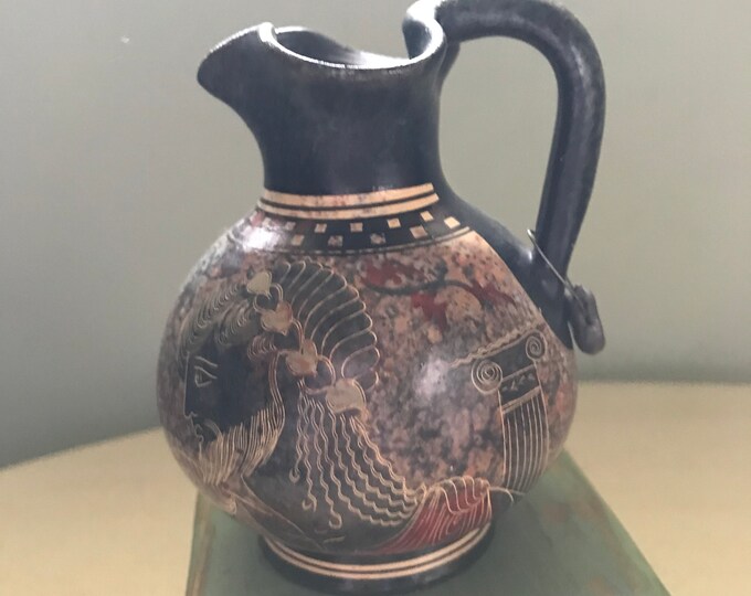 Greek Gods Vase Black Red Hand Painting Copy of 500 BC Classic Etsy