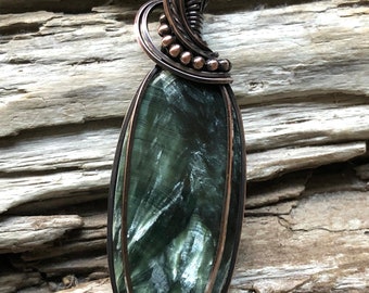 Seraphinite Pendant, Seraphinite Necklace, Serafina