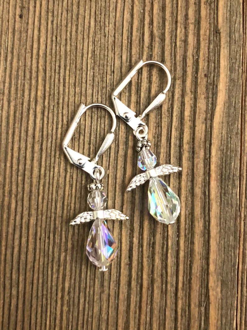 Angel Earrings, Swarovski Angel Earrings image 6