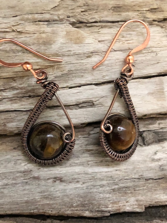 Etsy copper earrings discount