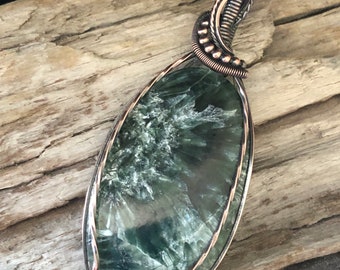 Seraphinite Pendant, Seraphinite Necklace, Serafina