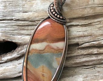 Polychrome Jasper Pendant, Brown Jasper Pendant