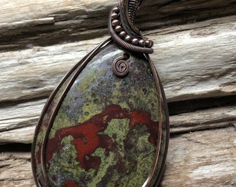 Dragon Bloodstone Pendant Necklace
