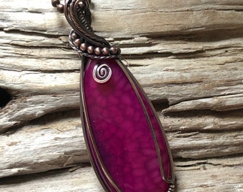 Dragon Vein Agate Pendant Necklace