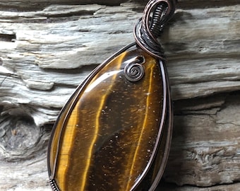 Tigers Eye Pendant Necklace