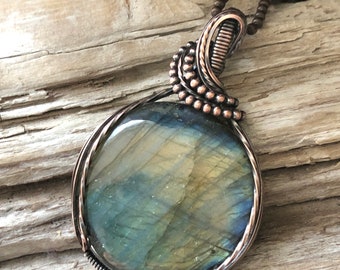 Labradorite Pendant, Labradorite Necklace