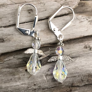 Angel Earrings, Swarovski Angel Earrings