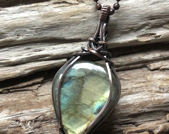 Labradorite Pendant, Labradorite Necklace