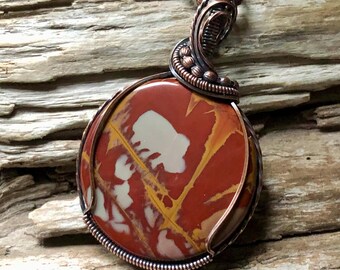 Noreena Jasper and Copper Pendant Necklace