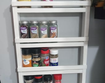 Handmade Wooden Spice Rack | Wall Mounted Hanging Shelf