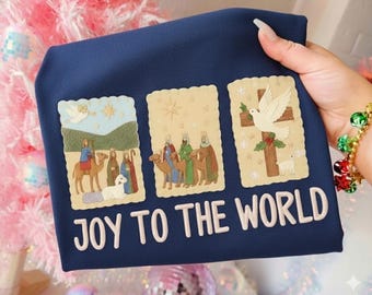 Christian Christmas Nativity Scene PNG: Joy To The World (Digital Download)