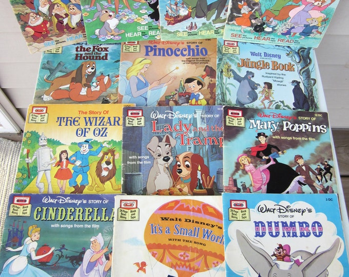 Vintage Walt Disney Read along Books And Tapes Etsy Vintage walt disney read along books and tapes etsy