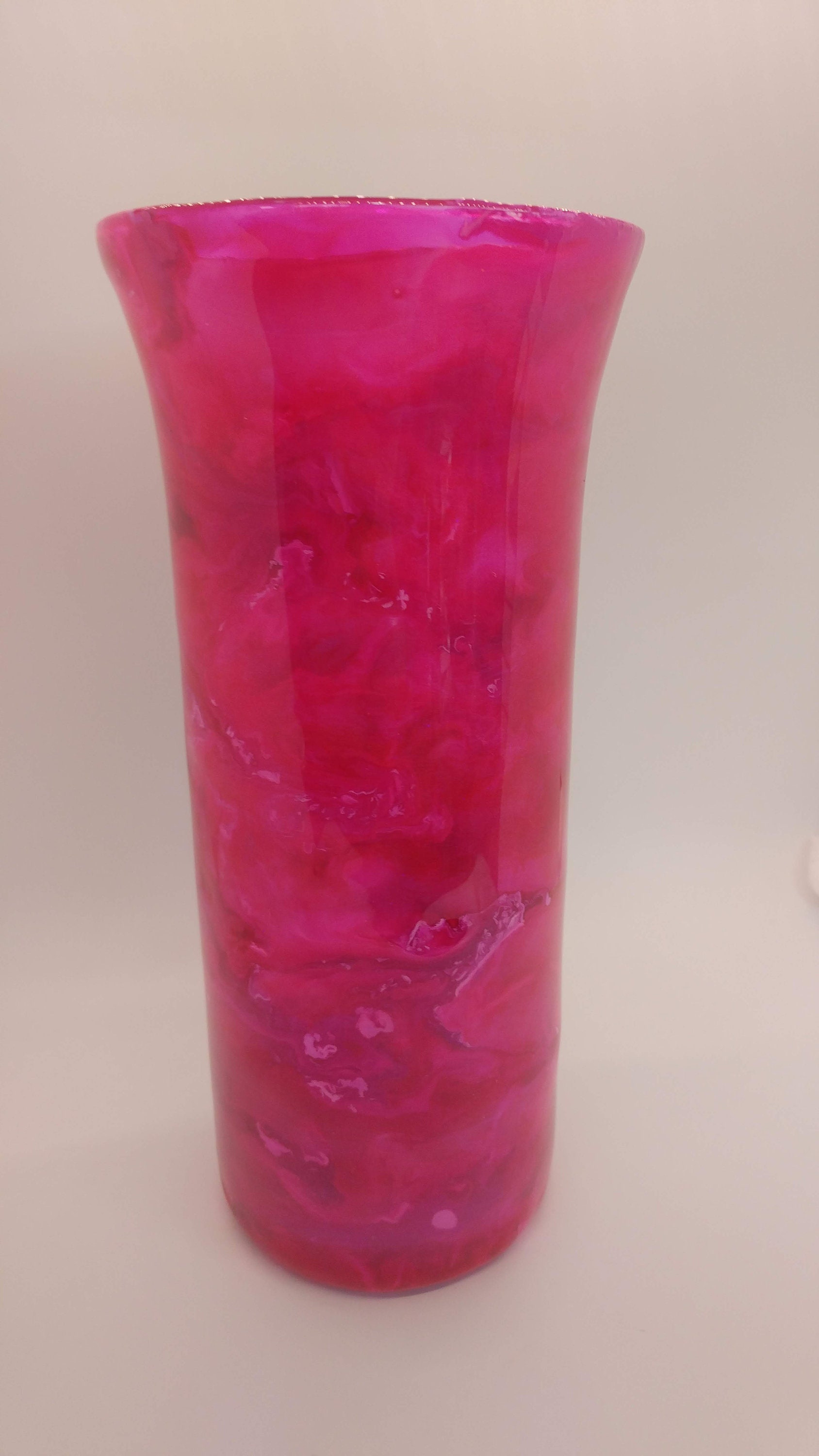 Swirl of Pink Color Recycled Glass Vase Candleholder Shades Etsy