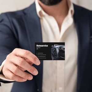 Auto Service Visitenkarte | Bearbeitbar - Druckbar | Mechanik & Autowerkstatt