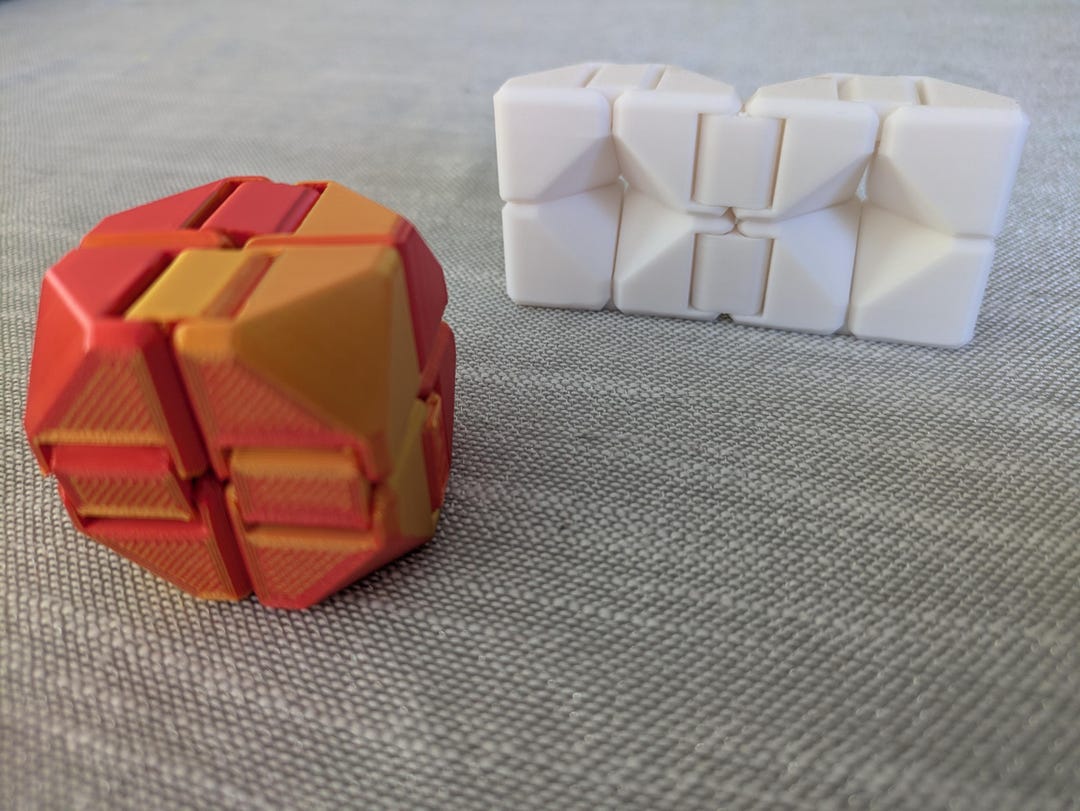 3D Printed Octagon Infinity Cube Fidget Toy – Stress Relief Desk Gadget ...