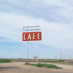 Old Midpoint Cafe' Sign Route 66 Fotografia Stampa SENZA CORNICE