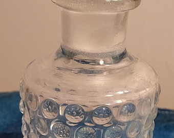 Bubble hobnail clear glass perfume bottle