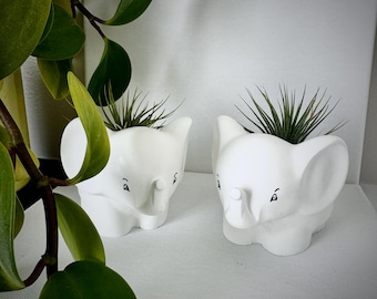 White Elephant Planter – Succulent & Air Plant Holder, Succulent Holder,Home Decor