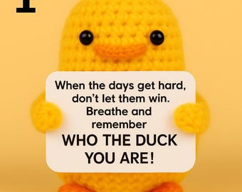 Gehäkelte Ente Emotionale Unterstützung, Tiere Positive Schreibtisch Freunde, Positives Geschenk, Kawaii Amigurumi Schreibtisch Freund - Ermutigungsgeschenk