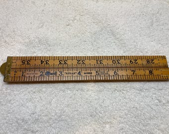 Vintage wooden folding ruler Atlas no. 801