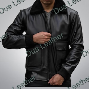 Black Leather Jacket For Men Motorcycle Jacket Steampunk Leather Jacket Mens Leather Biker Jacket Sheepskin Leather Unique Gift Idea For Him