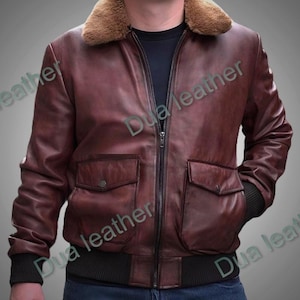 Men&#39;s Handmade Vintage Leather Jacket, Brown Distressed Leather Jacket, Motorcycle Biker Style Jacket, Bomber Leather Jacket, Party Jacket