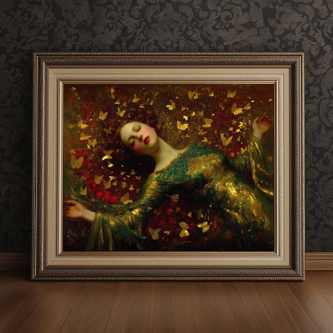 Sleeping Beauty Art Print: Pre-raphaelite Enchanted Forest (digital ...