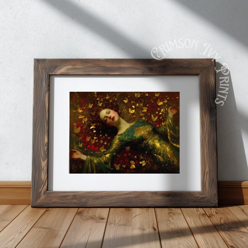 Sleeping Beauty Art Print: Pre-raphaelite Enchanted Forest (digital ...