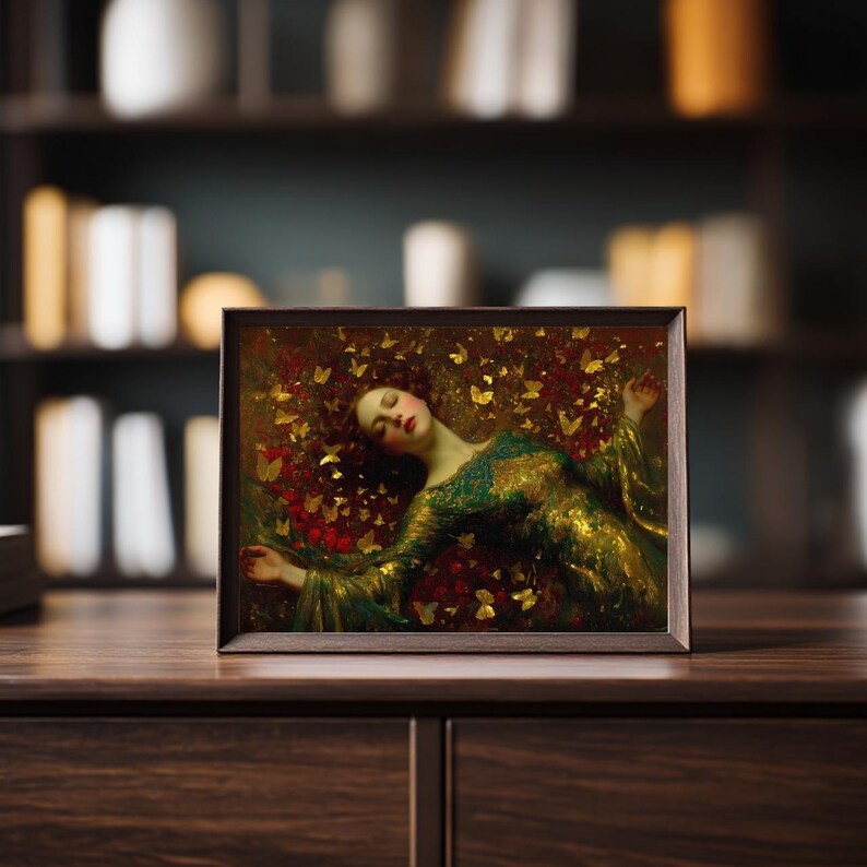 Sleeping Beauty Art Print: Pre-raphaelite Enchanted Forest (digital ...