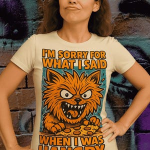 Funny Hangry T-Shirt - Unisex Tee, Humorous Hangry Shirt, Comical Hangry Top, Sarcastic Hangry Tee, Angry Yorkie