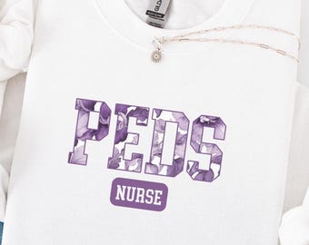 Peds Nurse Sweatshirt, Pediatric Nurse Crewneck, Cute PICU Nurse Gift, Pediatrician Appreciation Sweater, Nursing Student Pullover