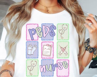 Pediatric Nurse Shirt, Cute Peds Nurse Tee, PICU Nurse Gift, Pediatrician Appreciation Top, Pediatrics Crew Shirt, Nurse Practitioner gifts
