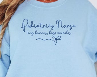 PEDS Nurse Sweatshirt, Pediatric Registered Nurse Gift Crewneck, Cute PICU Nurse Sweater, Pediatrics Squad Pullover, Nursing Student Sweater