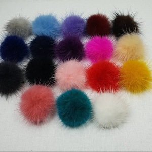 2PCS, FMP-312, Mink Fur Ball -21 colors