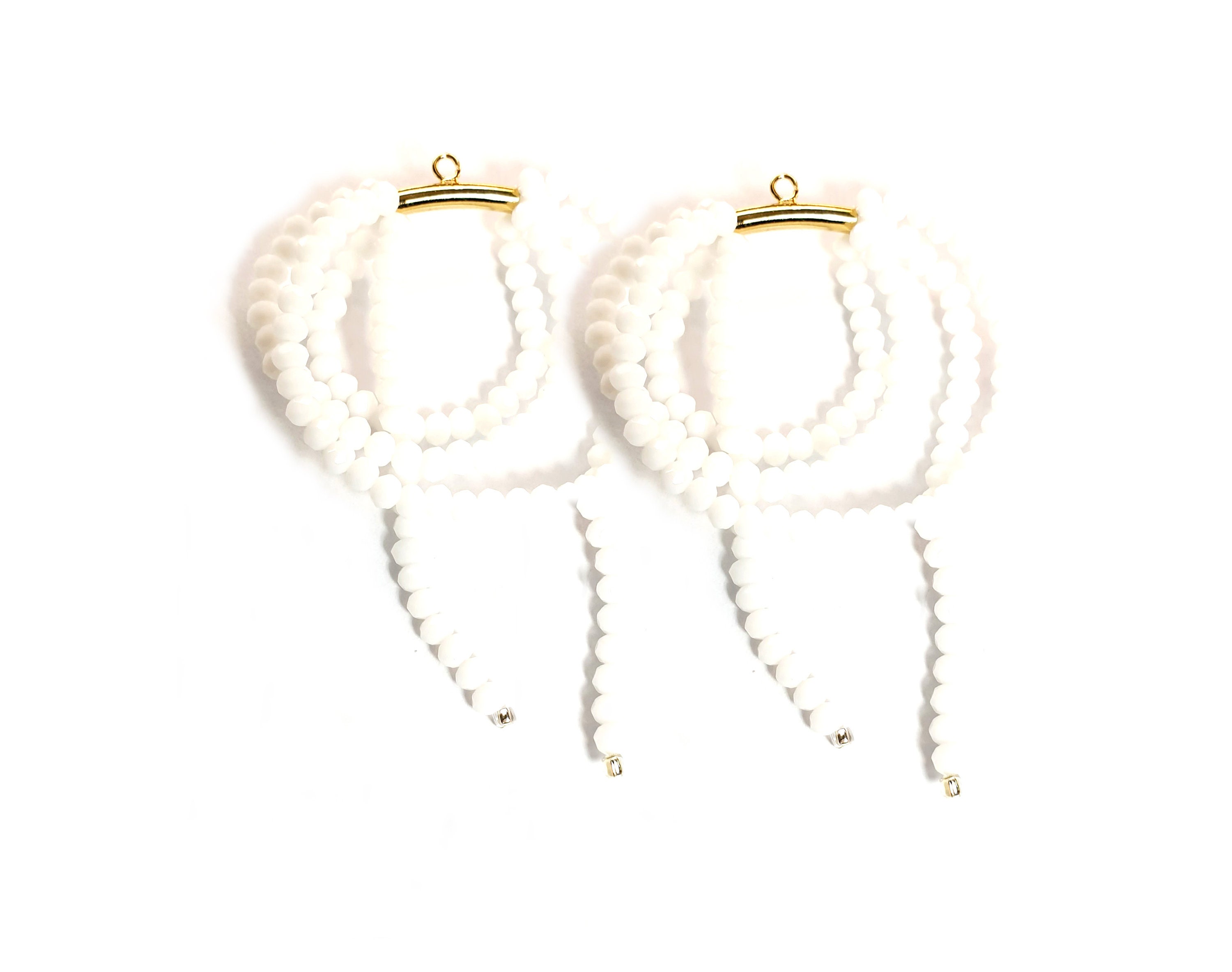 2PCS PFG700 60mm Big Glass Beads Pendant white Etsy Canada